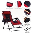thumbnail image 2 of Sophia&William Outdoor Oversized Padded Zero Gravity Chairs Set of 2 - Red, 2 of 7