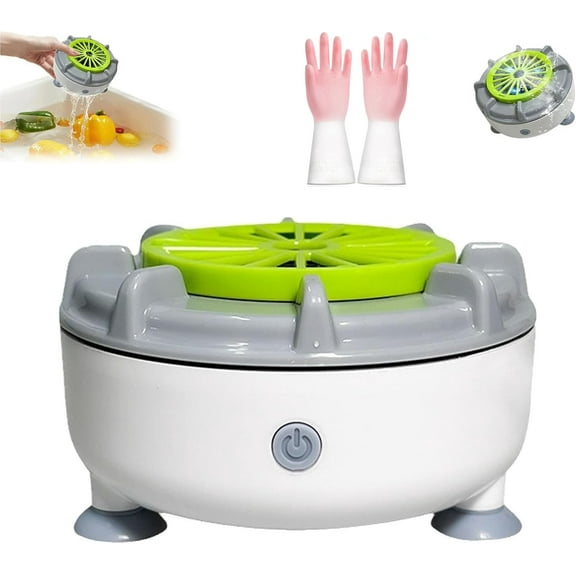 Seattleget Efficient Portable Fruit and Vegetable Washers, Settleget Fruit and Vegetable Cleaner, USB Automatic Washer Spinner Machine for Cleaning Fruits, Vegetables (B)