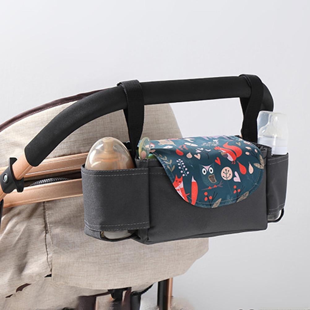 Stroller Hanging Bag Baby Stroller Hanging Organizer Bag Polyester Newborn Baby Carriage Pram Bottle Bag