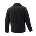 thumbnail image 3 of TFEOQRY Men's Jacket Coat Casual Solid Color Loose Outwear Long Sleeved Round Neck Overcoat Black, 3 of 8