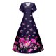 thumbnail image 3 of WILLBEST Vestidos Largos Casuales Para Mujer, Vestido Bohemio De Vacaciones De Verano Para Mujer, Elegante Vestido Largo Informal Con Cuello En V Fluido Para Playa Y Resort., 3 of 3
