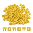 thumbnail image 2 of Unique Bargains 100Pcs Yellow Square Plastic Rivets Interior Moulding Trim Clip Fastener 9 x 8mm, 2 of 2