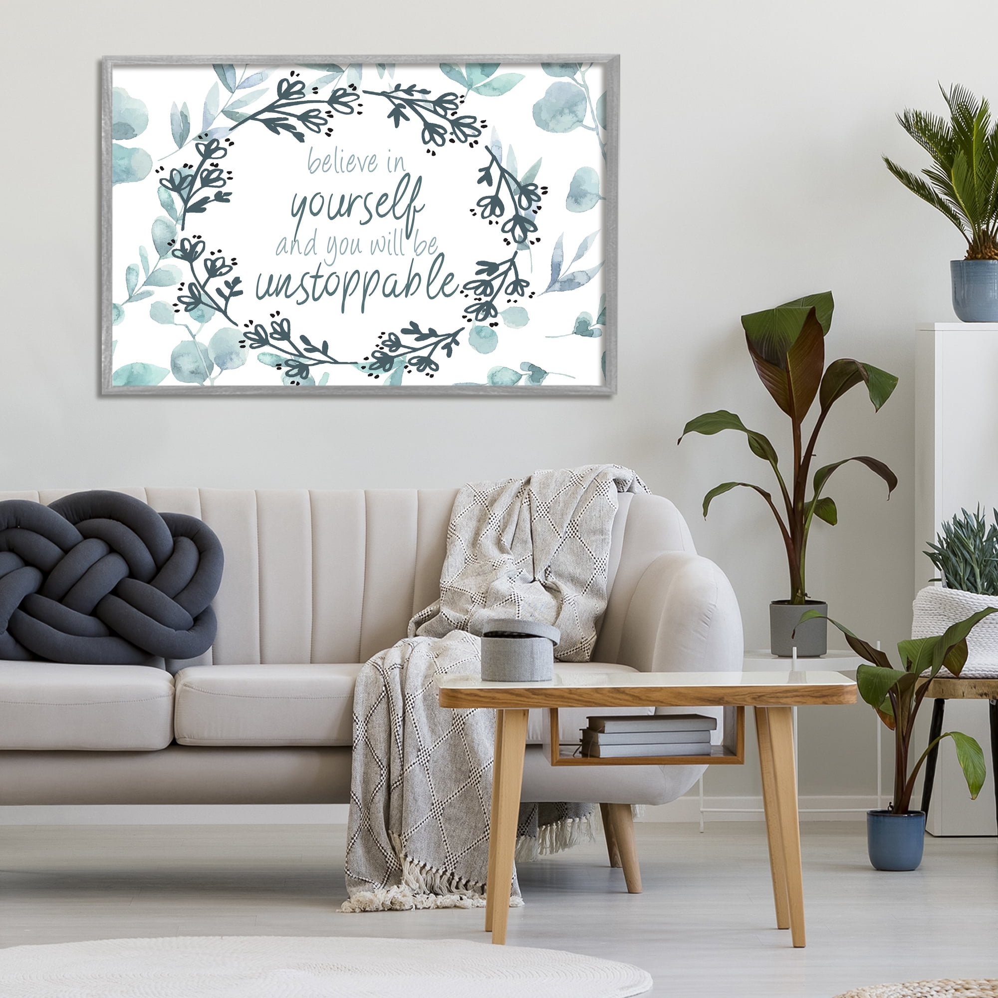 Stupell Industries You Will Be Unstoppable Gray Framed Giclee Art, design by Kim Allen