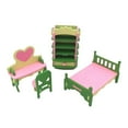 thumbnail image 4 of SSKFHGI Colorful Wooden Doll House Furniture Room Set Wood Miniature, 4 of 8
