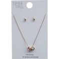 thumbnail image 6 of Time and Tru Women's Earring and Necklace in Tri-Tone Plated Set, 6 of 6