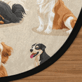 thumbnail image 3 of CURLYOOT Cute Dog Funny Animals Puppy Dog 5.2ft Round Rug for Living Room, Large Washable Area Rug, Non Slip Floor Mat Indoor Rugs for Bedroom, Dining Room, Offices, Entryway, 3 of 7
