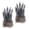 thumbnail image 3 of Cosplay Props Werewolf Gloves Decor Dance Party Prop Funny Realistic Ghostcrawler Gloves Performance Hands Cover (Grey), 3 of 3