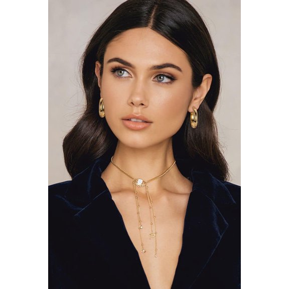 Clip Hoop Earrings Chunky Gold Hoop Earrings For Women Non Pierced Ears Hoops For Women Lightweight Thick Hoops[Z2868]