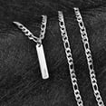 thumbnail image 4 of Men's Name Custom Necklace Personalized Stainless Steel Name Engraved Customized Cuff Necklace Anklet for Men ,Sliver, 4 of 5