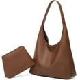 thumbnail image 1 of Bolsas de mano holgadas para mujer, de piel sintética, estilo retro, suaves, de gran capacidad, 2 unidades, 2025, 1 of 4
