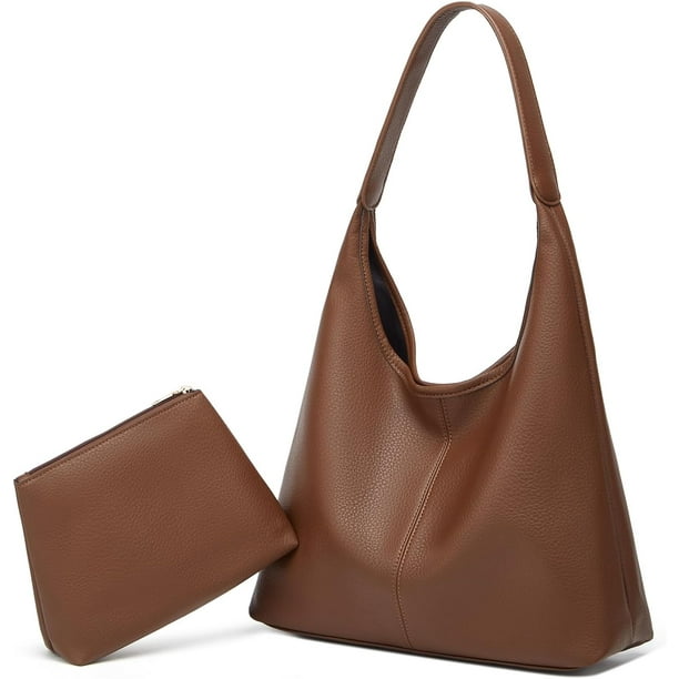 Bolsas de mano holgadas para mujer, de piel sintética, estilo retro, suaves, de gran capacidad, 2 unidades, 2025