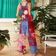 thumbnail image 6 of JULMCOMO 4th of July Jumpsuits for Women 1776 Plus Size Wide Leg Independence Day Rompers Stars Stripes Sleeveless American Flag Jumpsuits with Pockets Watermelon Red L, 6 of 7