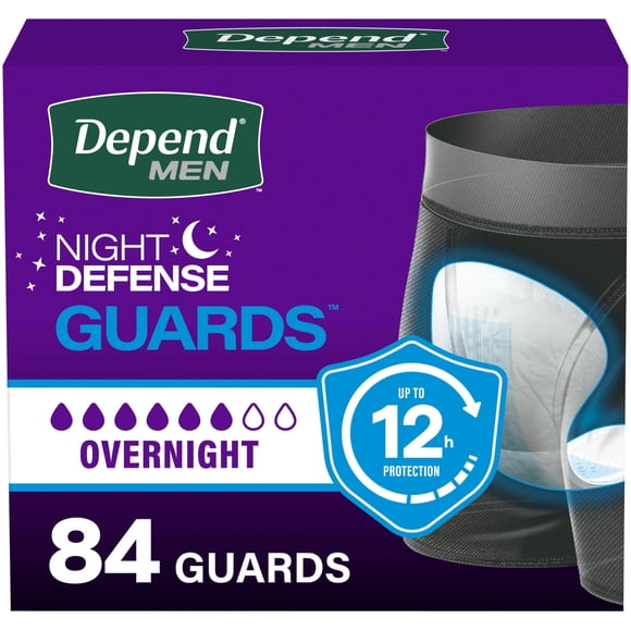 Protectores para incontinencia Depend Guards para hombre, nocturnos, 84 unidades