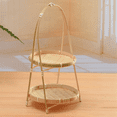 thumbnail image 3 of 2X Baskets Tier Rack Fruit Bread Food Storage Kitchen Decorate Round Plate Stand Container Storage Rack Two Tiers, 3 of 3