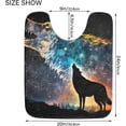 thumbnail image 3 of Dreamtimes Bathroom Rug Mats Howling Wolf Night Print, Bath Mats for Bathroom Non-Slip Super Soft Absorbent Microfiber Bath Rugs, Bathroom Rugs for Bathroom Floor, Tub and Shower, 24"x16", 3 of 4