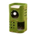 thumbnail image 1 of Cama cueva para gatos con bola colgante, juguete resistente a arañazos, nido, mueble para esconderse, casa para gatos de varias capas para que duerman Doble capa verde, 1 of 8