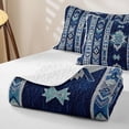 thumbnail image 4 of Erosebridal Deep Navy Aztec Twin Quilt Set,Tribal Stars Geometric Twin Coverlet Set For Boys,2-Piece, 4 of 7