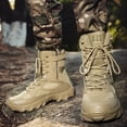 thumbnail image 1 of Botas de combate del desierto para hombres con cordones y cremallera lateral zapatos de senderismo para la acción de combate del ejército, 1 of 9