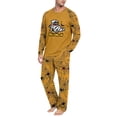 thumbnail image 5 of EANJE Men's Halloween 2 Piece Pajama Set Funny Mummy Cartoon Print Casual Long Sleeve Top & Long Pant Holiday Gift Soft Daily Sleepwear Suit Yellow 3XL, 5 of 5