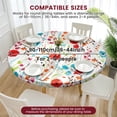 thumbnail image 5 of Round Picnic Tablecloth Wipeable Flannel Backed PVC Tablecloth for 36" - 44" Table Waterproof Elastic Fitted Table Cover for Camping Indoor Outdoor, 5 of 7