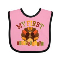 Inktastic First Thanksgiving Turkey Boys or Girls Baby Bib