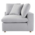 thumbnail image 4 of Modular Sectional Sofa Couch, Light Grey Gray, Fabric, Living Kitchen Cafe Bistro Hospitality Restaurant, Modern Contemporary HB33224, 4 of 15