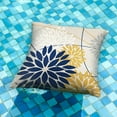 thumbnail image 2 of Outdoor Pillow Covers 18x18 Inch Set of 2 Navy Blue Yellow Outdoor Waterproof Decorative Throw Pillows Summer Spring Decor for Home Patio Funiture Garden Living Room Polyester Cushion Covers 01G, 2 of 6
