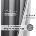thumbnail image 5 of DriftAway Ombre Gradient Color Lined Blackout Thermal Insulated Grommet Window Curtain for Living Room Bedroom 2 Panels 84"L x 50"W Gray, 5 of 8