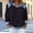 A212 Black, variant on Sweatshirt for Women Neck Long Sleeve Casual Loose Fit Pullover Denim Contrast Raglan Sleeve Waffle Knit Soft Breathable Autumn Tops