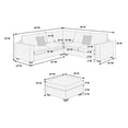 thumbnail image 2 of Corduroy Cloud Sectional Sofa with Ottoman, 2 of 2
