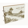 thumbnail image 7 of Darling Souvenir Personalized Engraved Laser Cut Wedding Guest Book Wooden Cover Sign-in Book Registry Guestbook Scrapbook-WX, 7 of 7