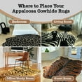 thumbnail image 2 of Creamy Zebra Print Cowhide Rug, 6x7 ft, Genuine Leather, Natural Cowhide for Modern & Rustic Decor, 2 of 6