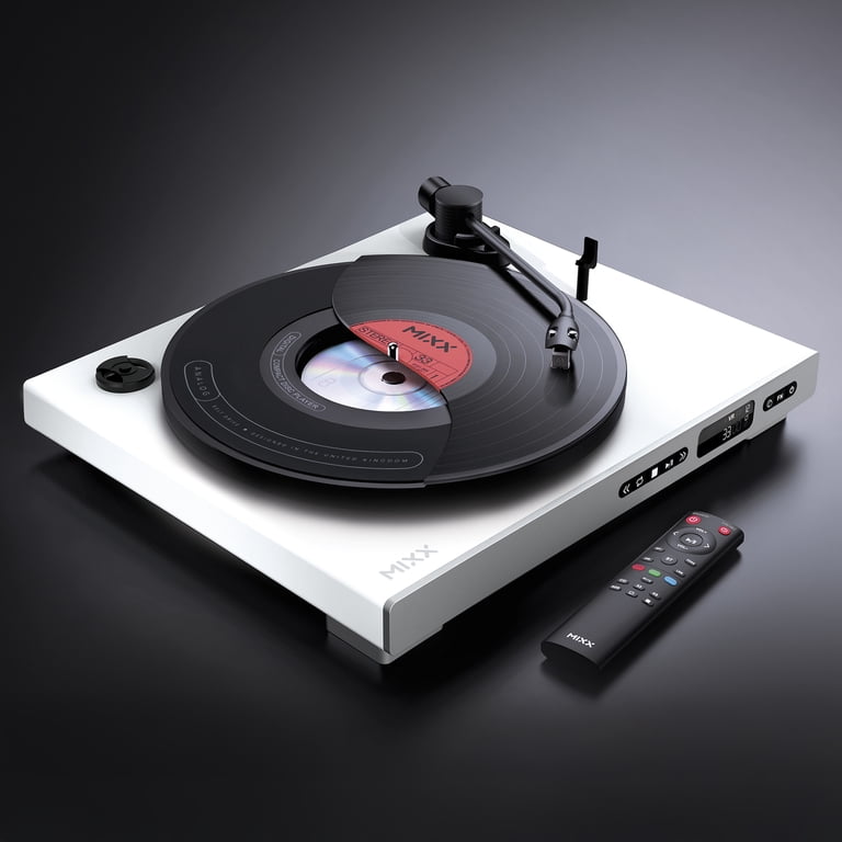 Mixx Analog Plus 2-in-1 Vinyl Record/CD Player with 2-Speed Belt