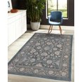 thumbnail image 4 of Floral Decorative Rug, Blossoming Flowers with Petals and Swirling Ivy Branches Leaves Illustration, Quality Carpet for Bedroom Dorm and Living Room, 6 Sizes, Slate Blue, by Ambesonne, 4 of 4