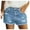 Sky Blue, variant on Womens Jean Shorts Cut Off Denim Shorts for Women Frayed Distressed Jean Short Cute Mid Rise Ripped Hot Shorts Comfy Stretchy Sky Blue,XL