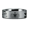 thumbnail image 2 of Silver Tungsten Paratrooper Ring, 2 of 5