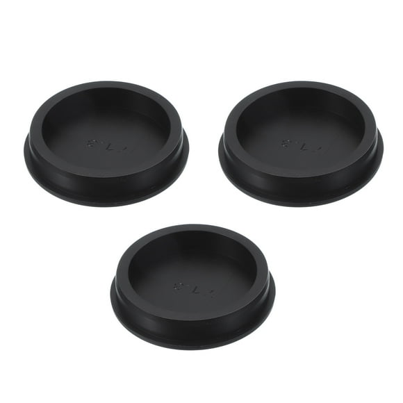 Uxcell 3 Pcs Tapón de Silicona en Forma de T, Diámetro 70 mm/2.76 Pulgadas, Tapón de Silicona Impermeable Reutilizable para Sellar Agujeros Redondos en Equipos de Tuberías, Negro