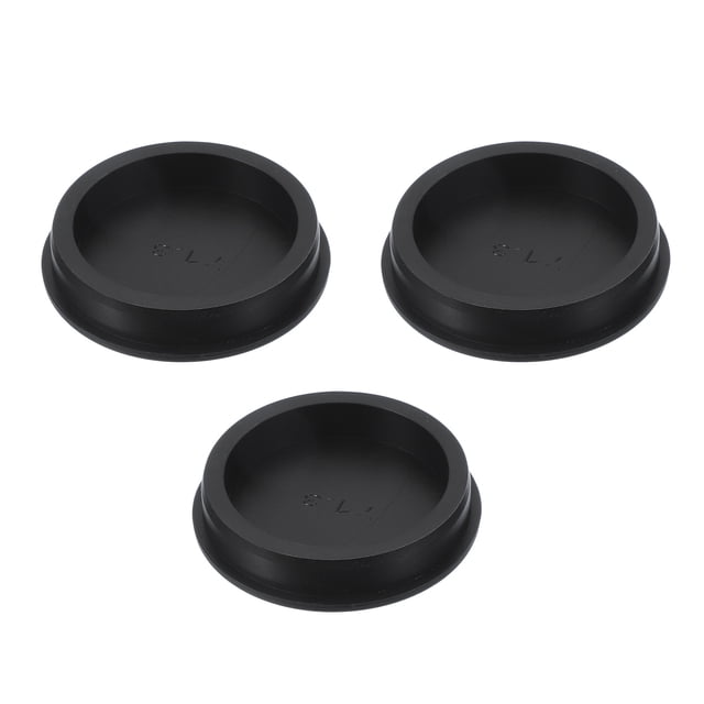 Uxcell 3 Pcs Tapón de Silicona en Forma de T, Diámetro 70 mm/2.76 Pulgadas, Tapón de Silicona Impermeable Reutilizable para Sellar Agujeros Redondos en Equipos de Tuberías, Negro