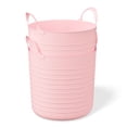 thumbnail image 5 of Mainstays Kids 10 Gallon Large Plastic Pink Flex Storage Baskets, 4 Pack, 5 of 9