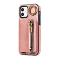 thumbnail image 7 of Allytechgroup Stylish iPhone 11 Wallet Case, Secure Phone Case for Apple iPhone 11, Multi-functional and Durable, Ring Holder Hand Wrist Stand Shockproof Case for Women Men, Pink, 7 of 7