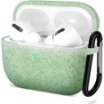 thumbnail image 1 of IBAOLEA Compatible with AirPods Pro Case, Protective Silicone Cover Compatible with AirPods Pro Bling Green, 1 of 7