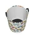 thumbnail image 3 of Balery Cartoon Monster Trucks Round Laundry Basket with Handles Waterproof Freestanding Laundry Hamper for Clothes Toys in the Dorm and Family-Medium, 3 of 8