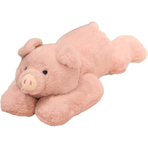 Weighted Pig Stuffed Animal for Anxiety Relief, 19.7in 3.3lbs Pink Plush Pillow Toy for Adults and Kids
