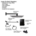 thumbnail image 3 of Juego Baño Cuadrado Regadera 15cm Monomando 6 Pzas Negro Lujo, 3 of 10