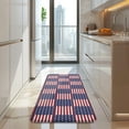 thumbnail image 4 of Red White and Blue Star Striped Pattern Kitchen Rug Mat,Kitchen Runner Rugs Non Skid Washable,Decorative Kitchen Floor Mats for Kitchen,Sink,Laundry,17"x47.2", 4 of 7
