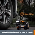 thumbnail image 4 of Inflador inalámbrico WORX WX092L 20V 2.0Ah 10 bar con batería, 4 of 7