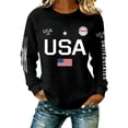 thumbnail image 2 of AHMOMEI 250 Anniversary USA Shirt Women's America 1776-2026 250th Anniversary Long Sleeve Waffle Knit Patriotic Cute Sweatshirts for Women, 2 of 5