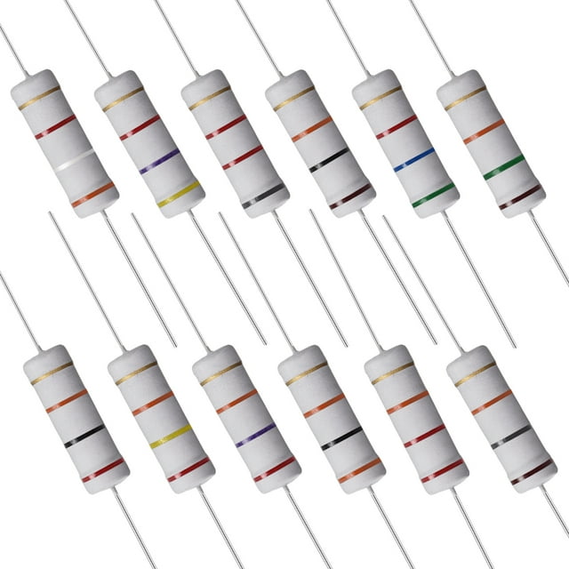 Paquete de 60 Resistor de Película de Óxido Metálico 5W 3.9K, 4.7K, 5.6K, 8.2K, 10K, 15K, 18K, 20K, 22K, 24K, 27K, 30K Ohm