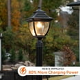 thumbnail image 3 of Pagoda Bulb Solar Lamp - Wall/Pier/3" Fitter Mount, 3 of 10