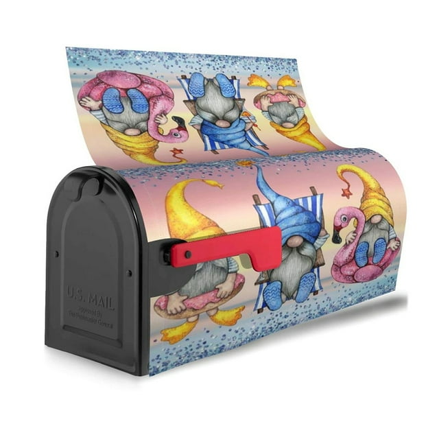 maskred Festive Atmosphere Vibrant Deer Patterned Sleeve For Mailbox Bright And Warm YTYH2309056 1Set